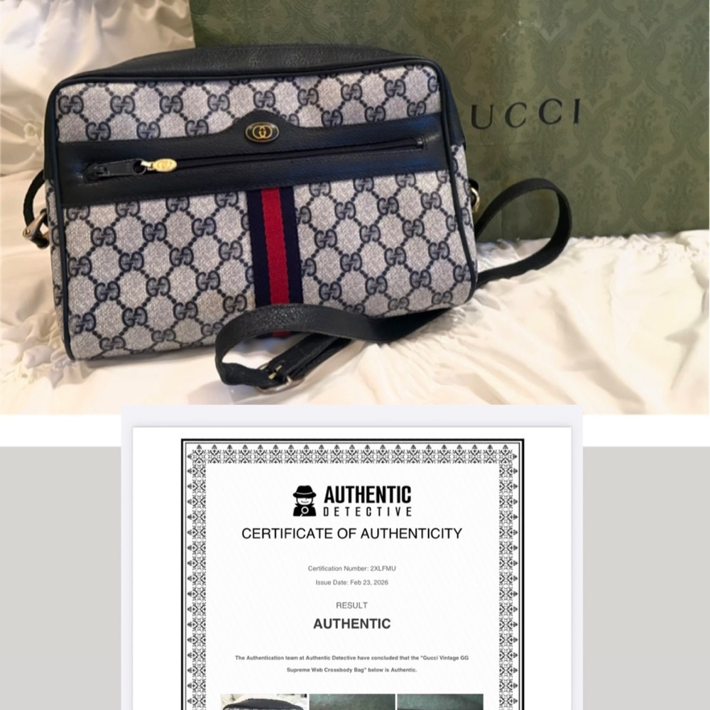 Gucci Blue and Red Crossbody Bag